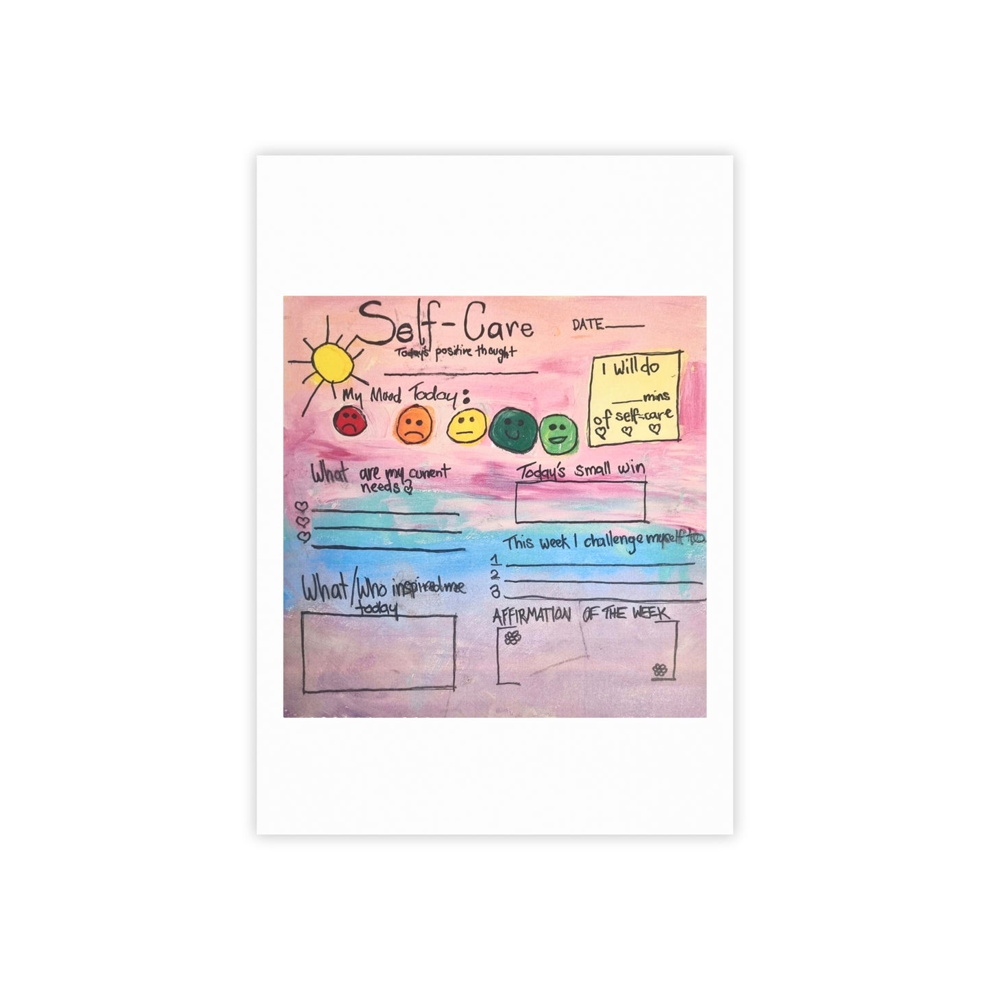 Self-care check in Post-it® Note Pads