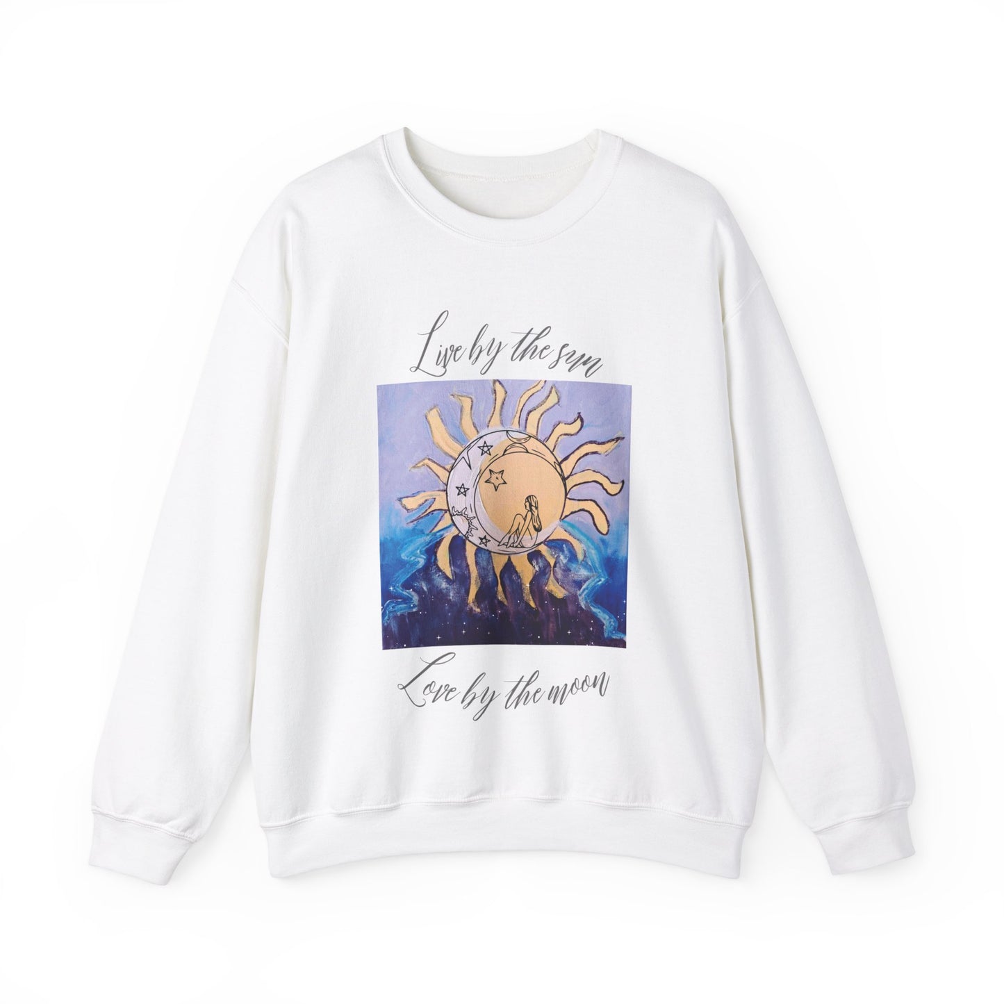 Live by the sun. Love by the moon. Crewneck Sweatshirt.