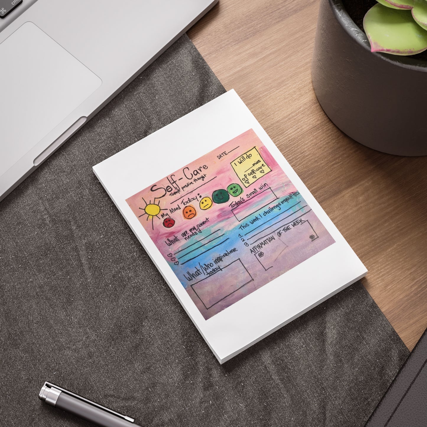 Self-care check in Post-it® Note Pads