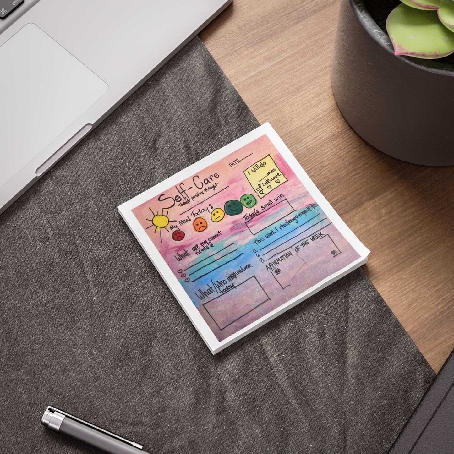 Self-care check in Post-it® Note Pads