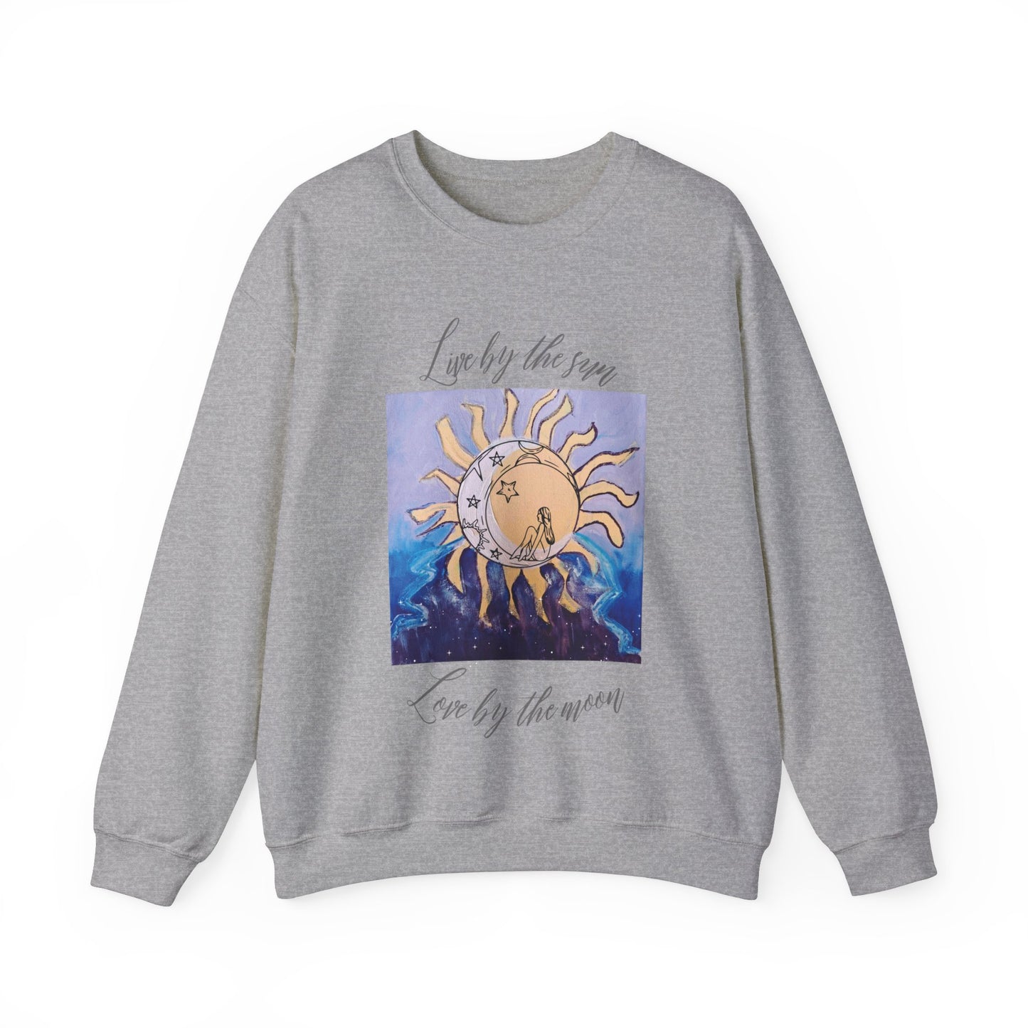 Live by the sun. Love by the moon. Crewneck Sweatshirt.