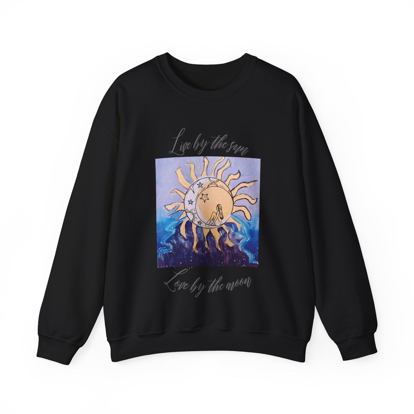 Live by the sun. Love by the moon. Crewneck Sweatshirt.