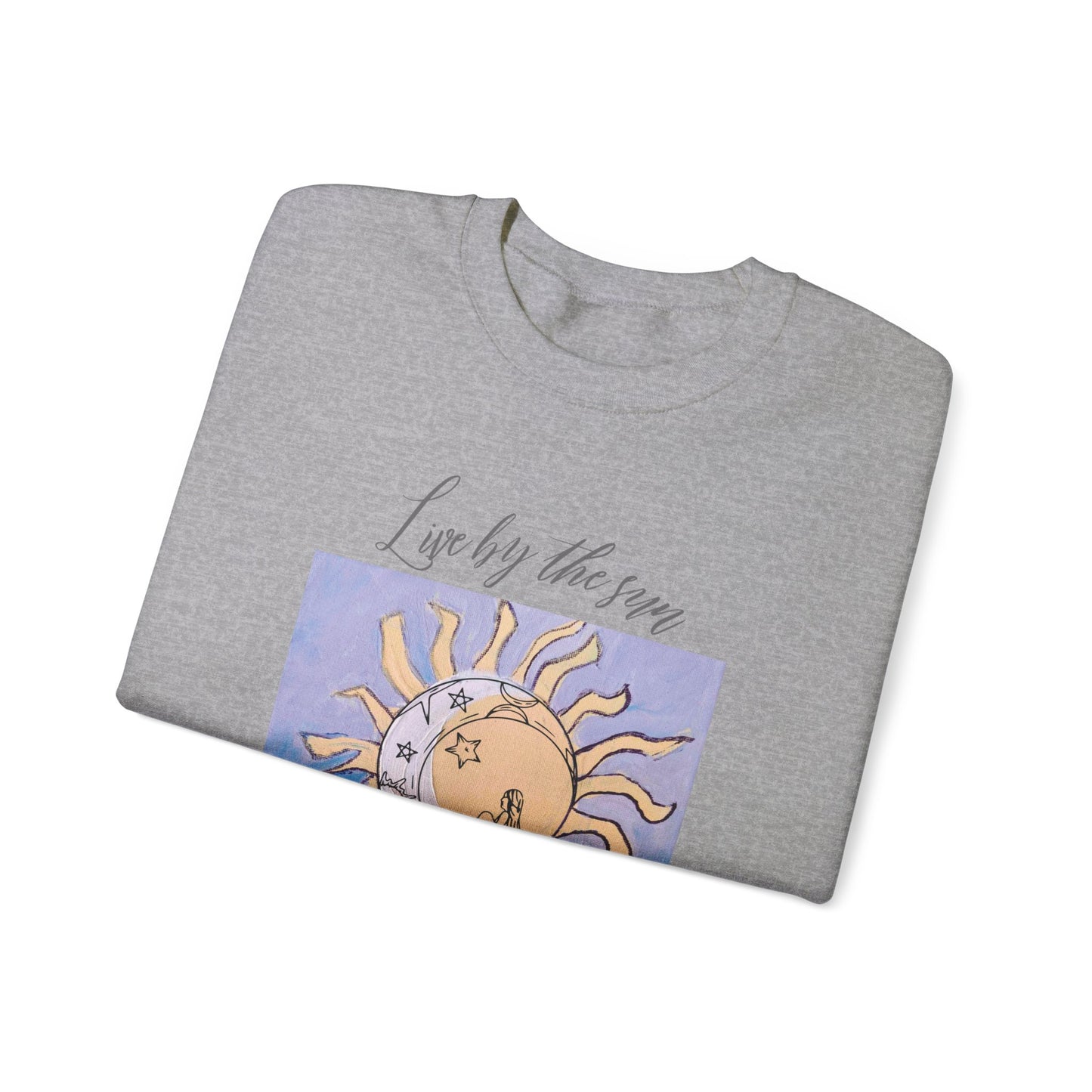 Live by the sun. Love by the moon. Crewneck Sweatshirt.